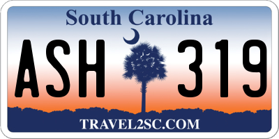 SC license plate ASH319