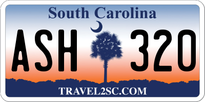 SC license plate ASH320