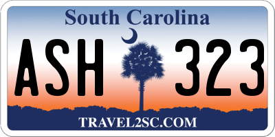 SC license plate ASH323