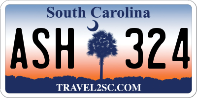 SC license plate ASH324