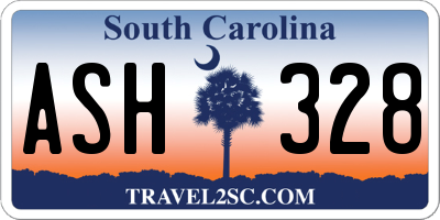 SC license plate ASH328