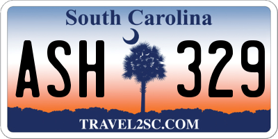 SC license plate ASH329