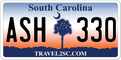 SC license plate ASH330