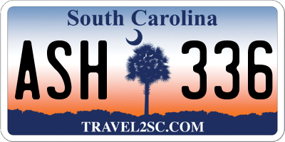 SC license plate ASH336