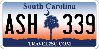 SC license plate ASH339