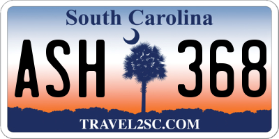 SC license plate ASH368