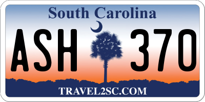 SC license plate ASH370