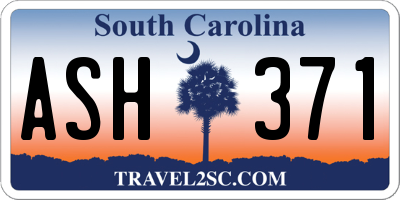 SC license plate ASH371