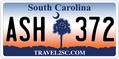SC license plate ASH372
