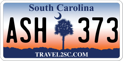 SC license plate ASH373