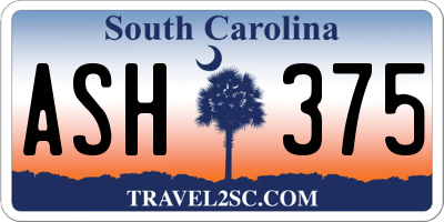 SC license plate ASH375