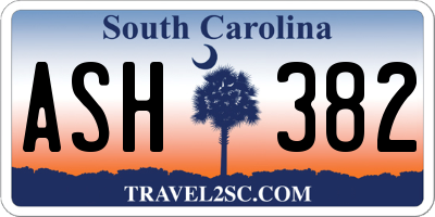 SC license plate ASH382