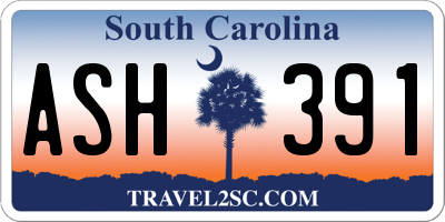 SC license plate ASH391