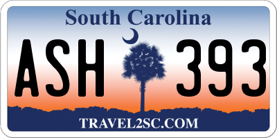 SC license plate ASH393