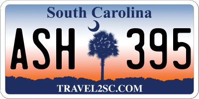 SC license plate ASH395