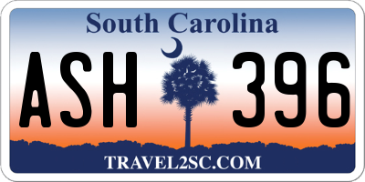 SC license plate ASH396