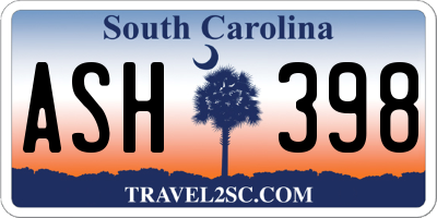SC license plate ASH398