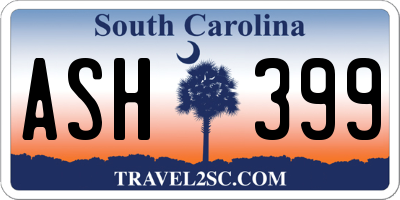 SC license plate ASH399