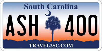 SC license plate ASH400