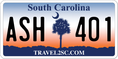 SC license plate ASH401