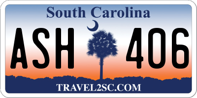 SC license plate ASH406