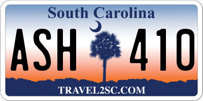 SC license plate ASH410