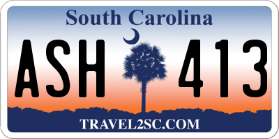 SC license plate ASH413