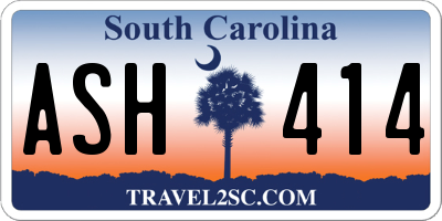 SC license plate ASH414