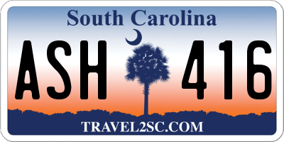 SC license plate ASH416