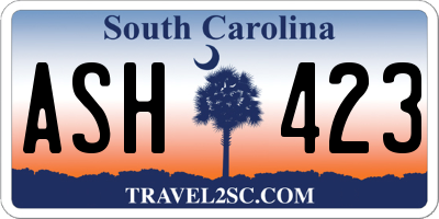 SC license plate ASH423