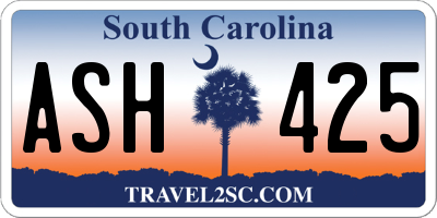 SC license plate ASH425