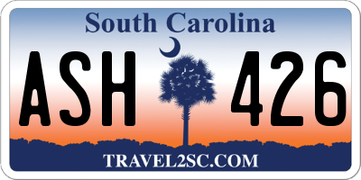 SC license plate ASH426