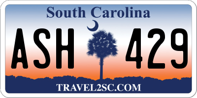 SC license plate ASH429