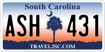 SC license plate ASH431