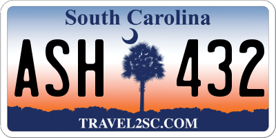 SC license plate ASH432