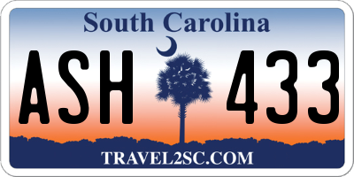 SC license plate ASH433