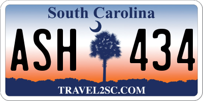 SC license plate ASH434