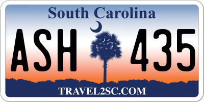 SC license plate ASH435