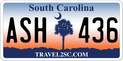 SC license plate ASH436
