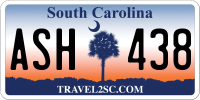 SC license plate ASH438