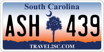 SC license plate ASH439