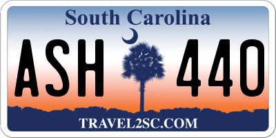 SC license plate ASH440