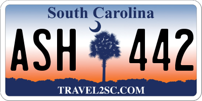 SC license plate ASH442