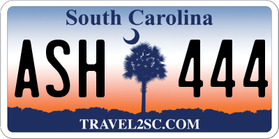 SC license plate ASH444