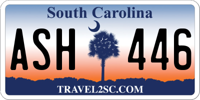 SC license plate ASH446