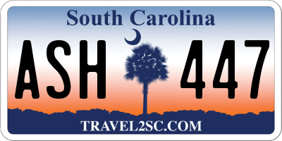SC license plate ASH447
