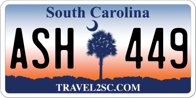 SC license plate ASH449