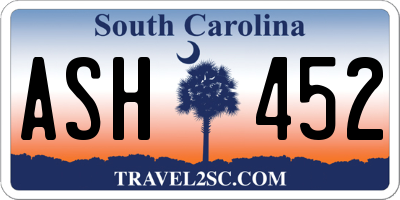 SC license plate ASH452