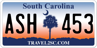 SC license plate ASH453