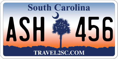 SC license plate ASH456